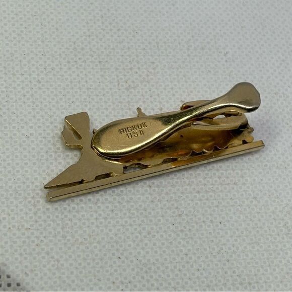 Vintage Western &‎ Atlantic Railroad Gold tone Steam Locomotive Tie Clasp - Picture 4 of 4